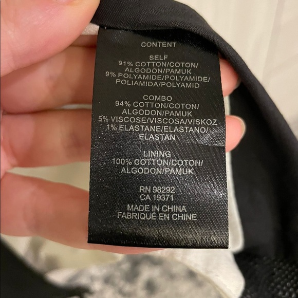 Tibi  Colorblock Moto Jacket Zip Up Long Sleeve Pockets Black/White - Picture 3 of 5